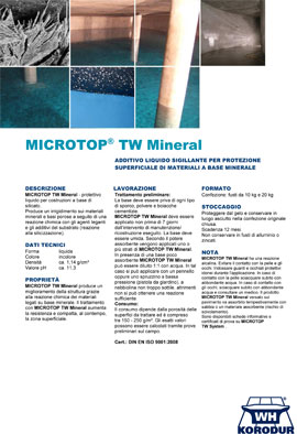 Scheda tecnica MICROTOP TW Mineral